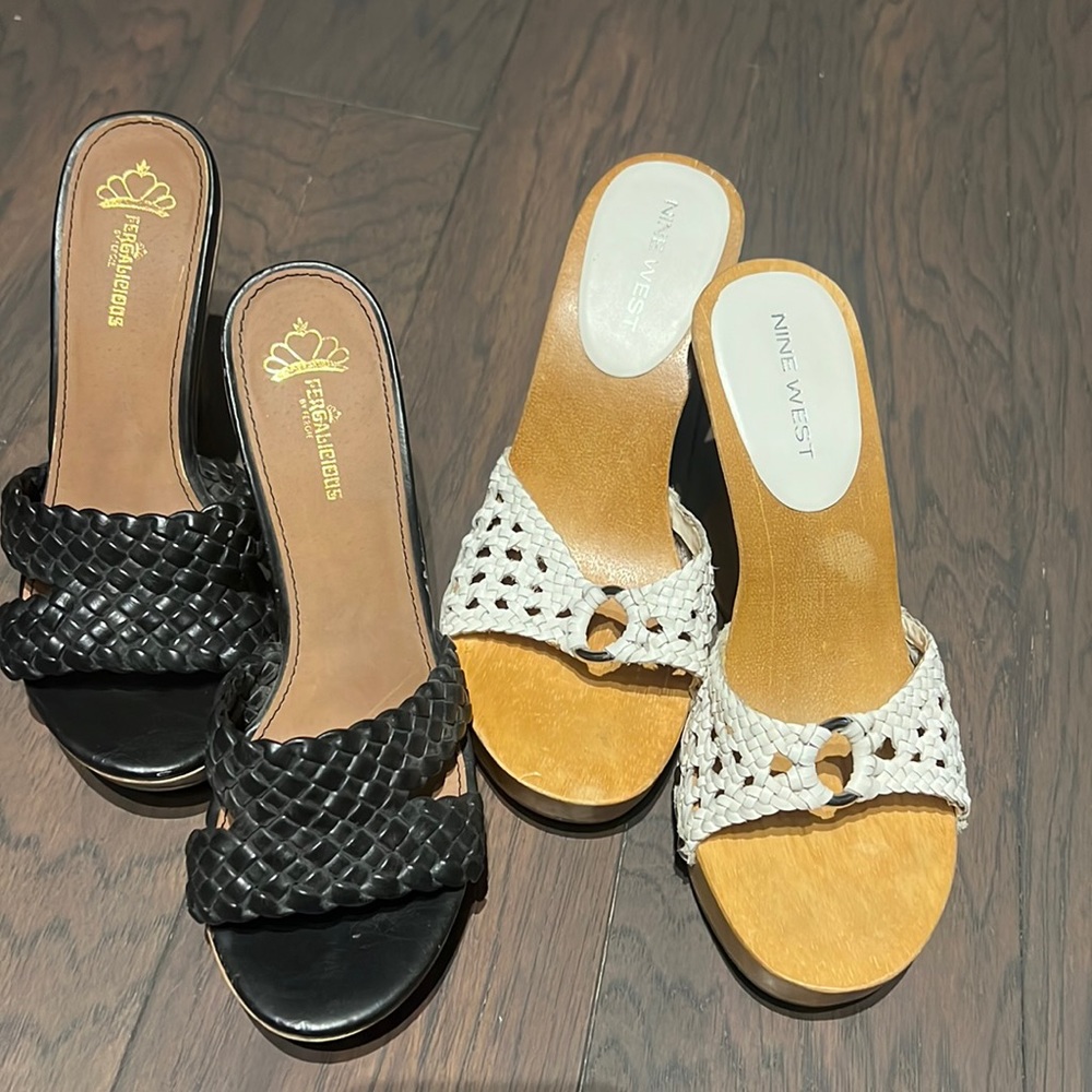 Nine West and Fergalicious sandals/wedges.
